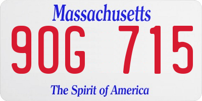 MA license plate 9OG715