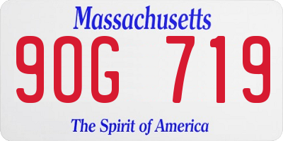 MA license plate 9OG719