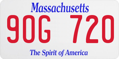 MA license plate 9OG720