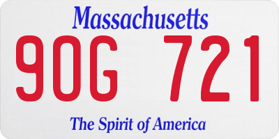 MA license plate 9OG721