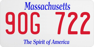 MA license plate 9OG722
