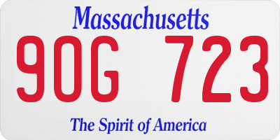 MA license plate 9OG723
