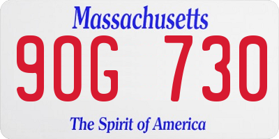 MA license plate 9OG730