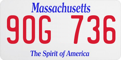 MA license plate 9OG736