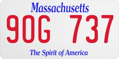 MA license plate 9OG737