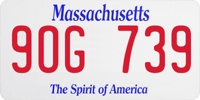 MA license plate 9OG739