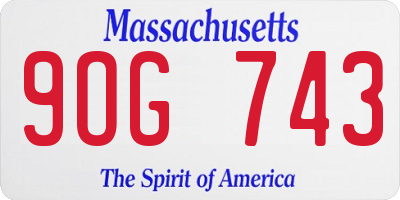 MA license plate 9OG743