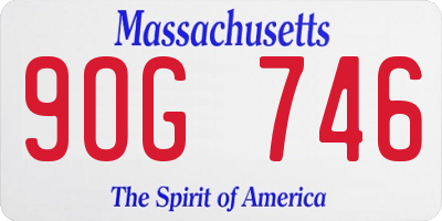 MA license plate 9OG746
