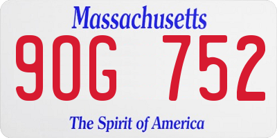 MA license plate 9OG752