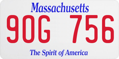 MA license plate 9OG756