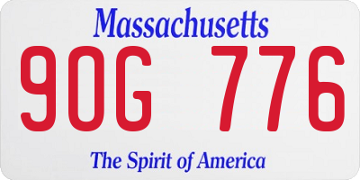 MA license plate 9OG776