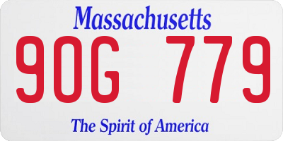 MA license plate 9OG779