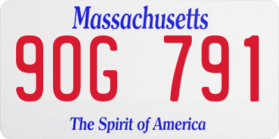 MA license plate 9OG791