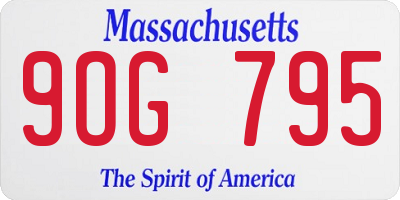 MA license plate 9OG795