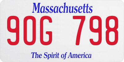 MA license plate 9OG798