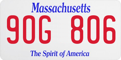 MA license plate 9OG806