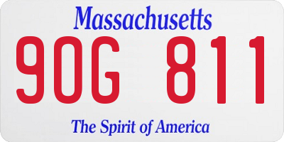MA license plate 9OG811