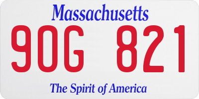 MA license plate 9OG821