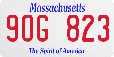 MA license plate 9OG823