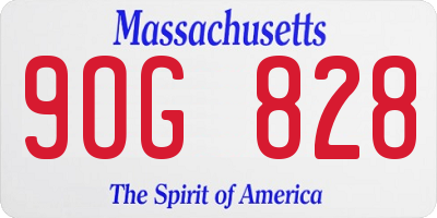 MA license plate 9OG828