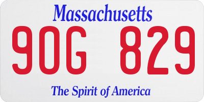 MA license plate 9OG829