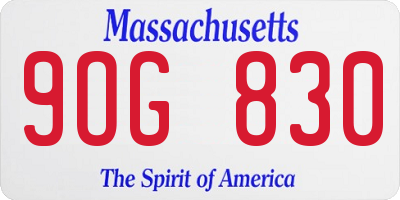 MA license plate 9OG830