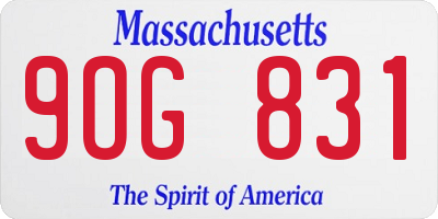 MA license plate 9OG831
