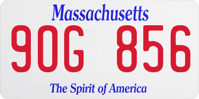 MA license plate 9OG856