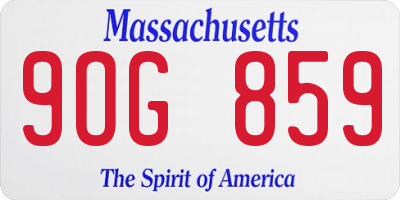 MA license plate 9OG859