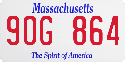 MA license plate 9OG864