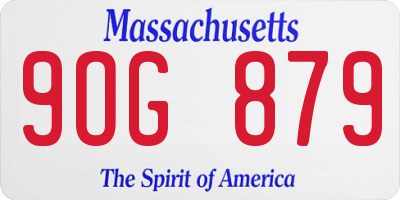 MA license plate 9OG879