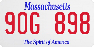 MA license plate 9OG898