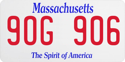MA license plate 9OG906