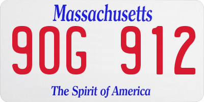 MA license plate 9OG912