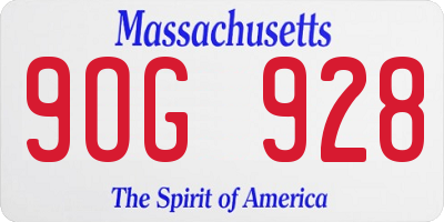 MA license plate 9OG928
