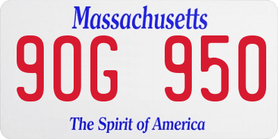 MA license plate 9OG950