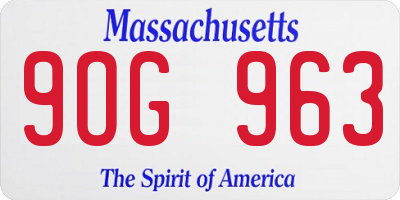MA license plate 9OG963