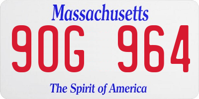 MA license plate 9OG964
