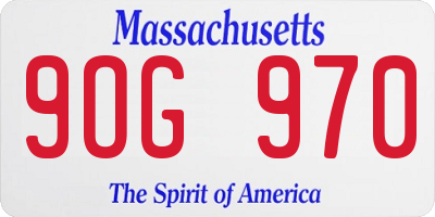 MA license plate 9OG970