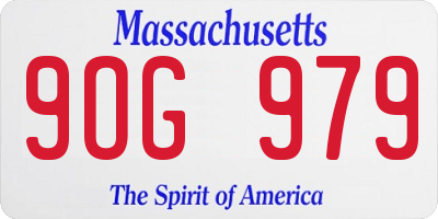 MA license plate 9OG979