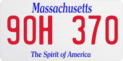MA license plate 9OH370