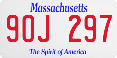 MA license plate 9OJ297