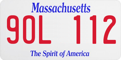 MA license plate 9OL112