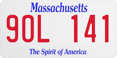 MA license plate 9OL141