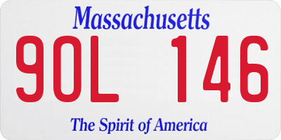 MA license plate 9OL146