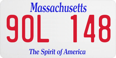 MA license plate 9OL148