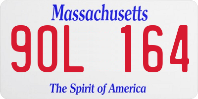MA license plate 9OL164