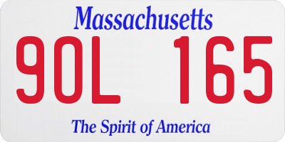 MA license plate 9OL165