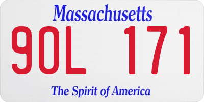 MA license plate 9OL171