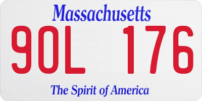 MA license plate 9OL176